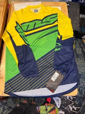 MSR Motocross Jersey in Yellow Green Navy